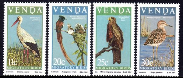 Venda - 1984 Migratory Birds Set MNH** SG 91-94