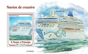 Sao Tome & Principe 2019 MNH Cruise Ships Stamps MS Pacific Princess 1v S/S