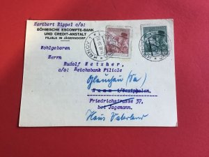 Czechoslovakia 1938 Vintage Stamp Cover Card  R45519