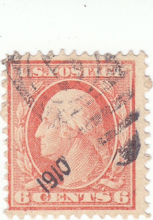 Scott #336 - 6c Red Orange - Washington - Used - SCV - $6.50