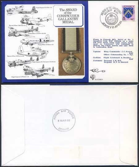 DM9a Award of the Conspicuous Gallantry Medal Signed by French (J)