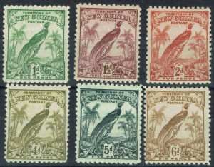 NEW GUINEA 1932 UNDATED BIRD RANGE TO 6D