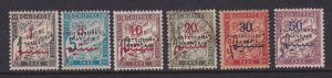 French Morocco, Scott J17-J22 (Yvert TT17-TT22), MHR (J20 used)