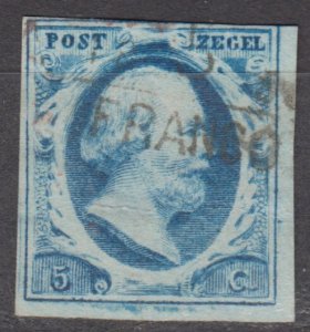 Netherlands Scott #1 1852 Used