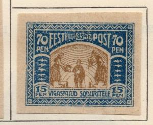 Estonia 1920 Early Issue Fine Mint Hinged 15p. 066661