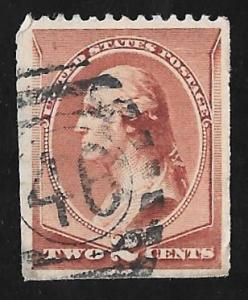 210 2 cents SUPER Fancy Cancel Stamp used F