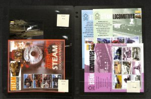 Trains Railroad Locomotives on Stamps Topical Collection, MNH Mint NH (BD)