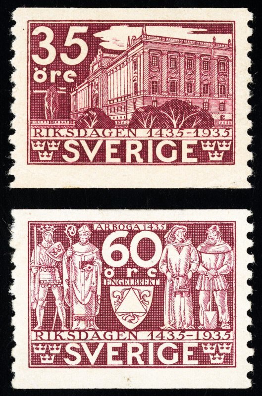 Sweden Stamps # 246-47 MLH Scott Value $29.50