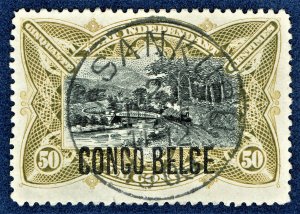 [sto729] BELGIAN CONGO 1909 Scott#36 with cancel SANKURU 2 DEC 1909