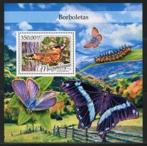 MOZAMBIQUE 2016 BUTTERFLIES   SOUVENIR SHEET MINT NH