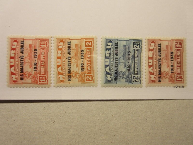 NAURU, Scott: 31-34 Silver Jubilee, MNH, Lot27, Cat $20