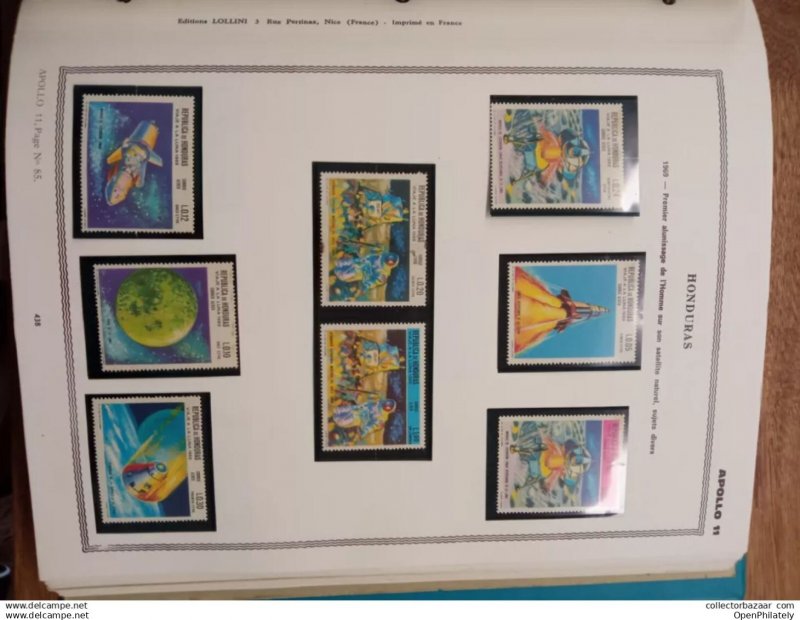 Celestial Journeys: A Comprehensive Aerospace Stamp Collection in Lollini Album