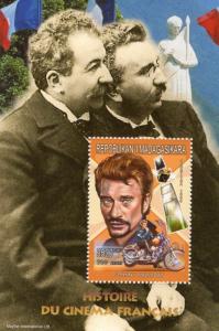 Madagascar 1999 Sc#1415e  Johnny HALLYDAY Harley Davidson S/S Perforated MNH