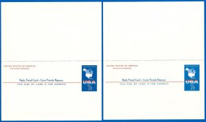 Mint Postal Card #UY19 LOT/2, Light and Darker Shade, 1 Postal Card of Each!