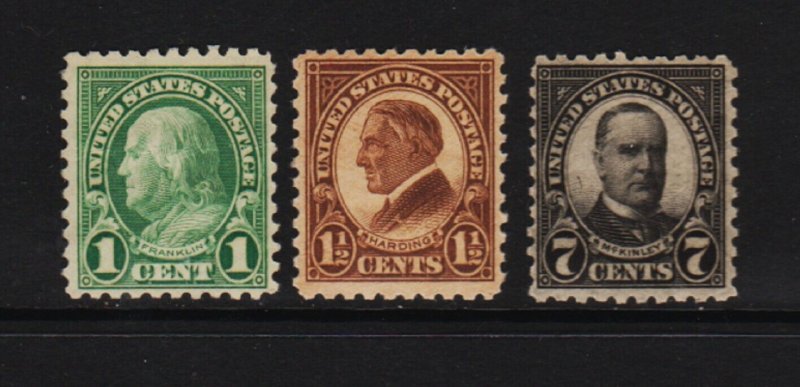 U.S. Perf. 10 definitives, mint, cat. $ 39.50