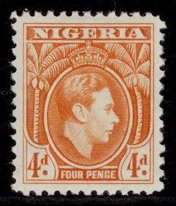 NIGERIA GVI SG54, 4d orange, M MINT. Cat £65.