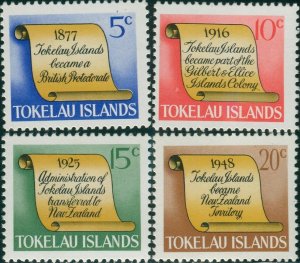 Tokelau 1969 SG16-19 History Scrolls set MNH