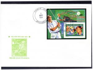 Congo 1991 Nick Faldo-Golf Block Imperf.  F.D.C.  Sc# 931