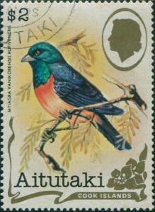 Aitutaki 1981 SG350 $2 Bird FU