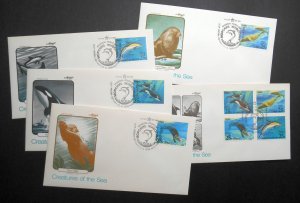 1990 Creatures of the Sea Sc 2508-11 2511a Russia USSR cancels only Artmaster