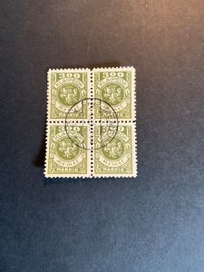 Stamp Memel Scott #N24 used block of 4