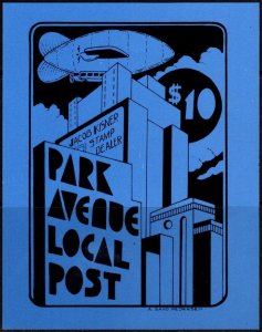 1979 Large US Cinderella Park Avenue Local Post by Jacob Kisner Stamp Dealer