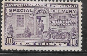 USA E15: 10c Messenger and motorcycle, single, MHR, F-VF