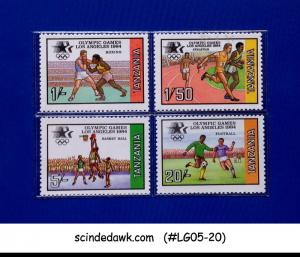 TANZANIA - 1984 OLYMPIC GAMES MEN'S VAULT 4V PANEL MNH