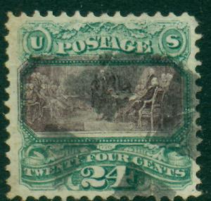 #120 VF USED GEM 1869 24¢ BL8640 