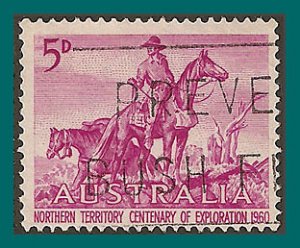 Australia 1960 Exploration of NT, Type 2 used  #336,SG335b