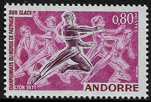 French Andorra #202 MNH Stamp - Ice Skating