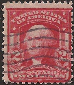 # 319Fj Carmine Rose Used George Washington Type II