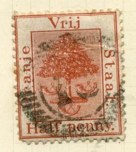 ORANGE FREE STATE;  1883 early classic issue 1/2d. used value