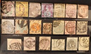 Great britain QV VERY HIGH  queen victoria stamps 1800s' very nice lot #...