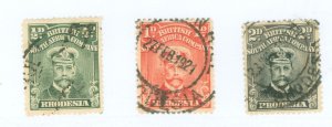 Rhodesia (1890-1923) #119/120b/122a Used Single