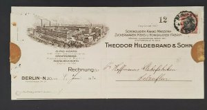1920 Berlin Germany Hildebrand Son Illustrated Advertising Folded Invoice Cover