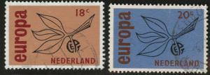 Netherlands Scott 438-439 used CTO 1965 Europa set