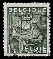 Belgium #378 Used; 1.75fr Industrial Arts (1948)