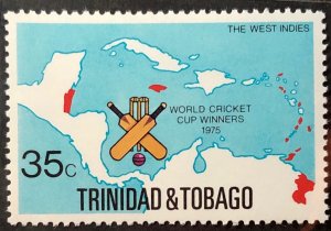 1976 Trinidad And Tobago World Cricket Cup Won By West Indies Team  1975 SC#260