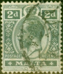 Malta 1919 2d Deep Slate SG75b Good Used