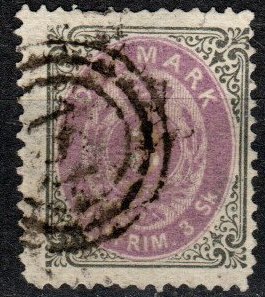 Denmark #17 F-VF Used CV $110.00 (X7448)