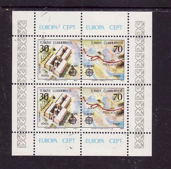 Turkey-Sc#2223a-Unused NH Europa set in block of 4-1982-Maps-