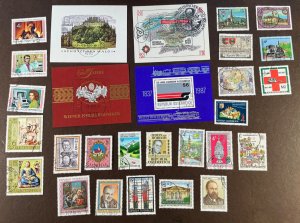 AUSTRIA USED *1988* issues plus 4 Souvenir Sheets - Nice!