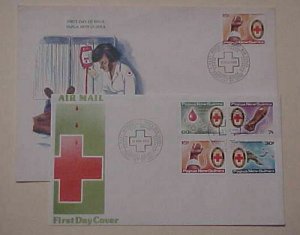 PAPUA FDC  RED CROSS & NURSE  CACHET 1980