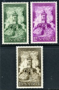 Germany 1956 Saar Semipostal Winterburg Monument Scott #B111-113 Set MNH I655