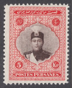 Iran Sc 677 MNH. 1924 5k red & brown Ahmad Shah Qajar single