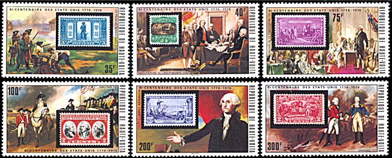 Upper Volta 352-357, MNH, Bicentennial of United States of America