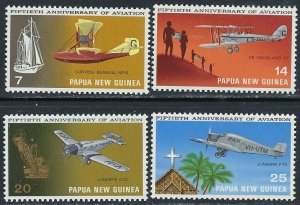 Papua New Guinea 348-51 MNH 1972 Airplanes (ak5868)