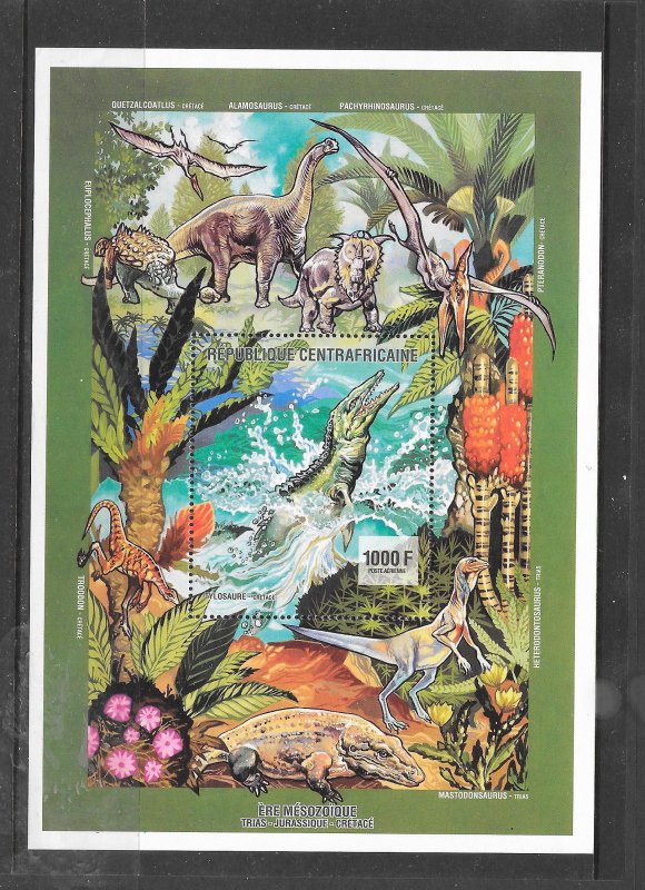 CENTRAL AFRICAN REPUBLIC #1020 DINOSAURS MNH