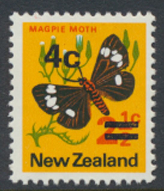 New Zealand  SC# 480 * SG 957 MNH Moth 1971 surcharged see details & Scans